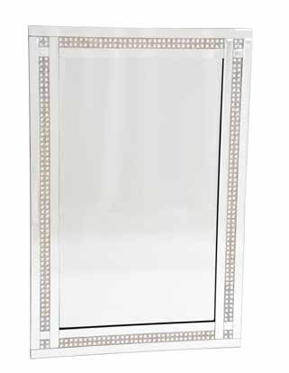 Taupes Measurements: 24 W x 36 H Silver Mirror w/