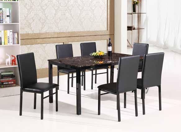 Marble D5605 Table - 47 L x 30 W x 30 H Chair - 20 L x 17 W x 36 H D5606