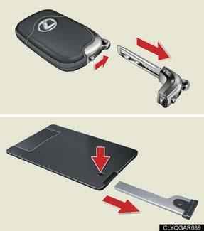 mechanical key is stored inside the electronic key.