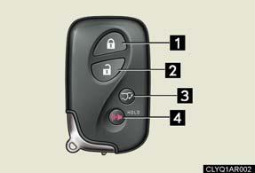 Wireless remote control 3 4 Press: locks all doors Press once: unlocks the driver's door Press twice: unlocks all