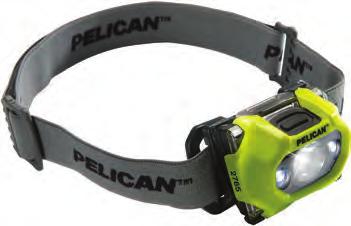 2765 Pelican Triple-Powered LED Headlamp Features (3) positioned LED lights which produce up to 105-lumens.