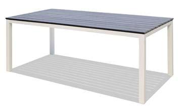 TABLES Aluminium PE wood table H1069