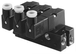 3-Way, 2-Position Inline & Stacking Solenoid Valve 1/8 & 1/4 Inch Ports Inline Solenoid Valve pplication These valves are used to operate single acting cylinders.