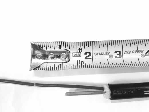 35" (889 mm) Sheath 3" (76 mm) Configuration Cut Cable Sheath Opening Min of 35"