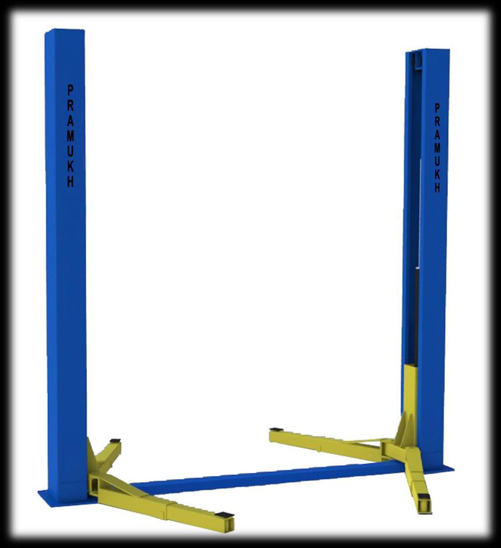 ::: TWO POST CAR LIFT ::: :: Model :- TPL 100 :: Distance between column Lowering time Oil