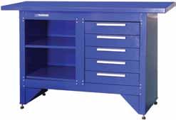 surface for more work spaceand features two large shelves for convenient storage of large parts, smooth