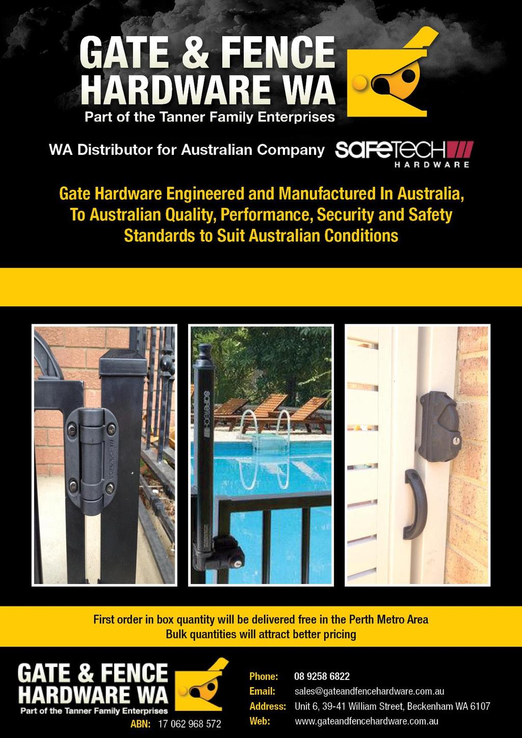 Gate & Fence Hardware Engineered and Manufactured In Australia, To Australian Quality,
