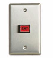 ILLUMINATED PUSH BUTTONS CM-300/310 SERIES: RECTANGULAR ILLUMINATED SWITCH CM-300 (single gang) and CM-310 (narrow) series illuminated exit switches are economical illuminated exit controls.