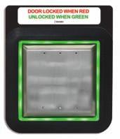 Double sided. $40.00 DOOR LOCKED WHEN RED / UNLOCKED WHEN GREEN and OCCUPIED WHEN RED / VACANT WHEN GREEN /SFF1 French, for CM-55 Square Flush box. Double sided. $40.00 PORTE BARRÉE / PORTE DÉBARRÉE and OCCUPÉ / LIBRE /FRE1 English, for CM-57 Round Flush box.