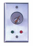 DOOR ACTIVATION DEVICES KEY SWITCHES CM-1100 / CM-2000: FLUSH MOUNT KEY SWITCHES - CAST ALUMINUM FACEPLATE Camden vandal resistant key switches feature a 1/4 thick faceplate, with one-piece faceplate