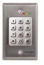 CM-120i keypad for indoor use, features stainless steel faceplate and polycarbonate keys CM-120wV2 features backlit, weatherproof & vandal resistant metal keypad Flush mount single gang stainless