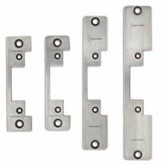 ELECTRIFIED LOCKS, RELAYS AND TIMERS ELECTRIC STRIKES FACEPLATES OPTIONS - SERIES 20 CX-ESP1 ANSI Square, 4 7/8 X 1 1/4, stainless steel $22.00 CX-ESP2 ANSI Round, 4 7/8 X 1 1/4, stainless steel $22.