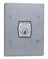 INDUSTRIAL DOOR AND GATE CONTROLS KEY/GATE SWITCHES CI-1KF: INTERIOR USE INDUSTRIAL KEY SWITCHES The CI-1KF Series of key switches feature heavy-duty faceplates with die-cast aluminum enclosures and