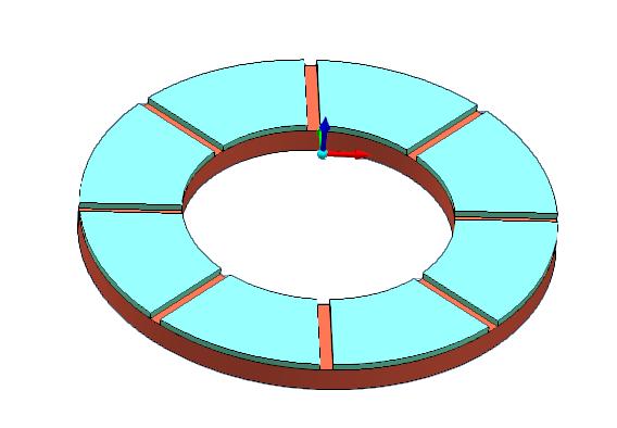 Figure 2 Reference Axial Flux PMBLDC Motor Slotted stator is made up of tape rolled thin laminations of silicon core material.