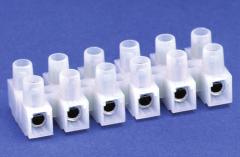 Terminal Blocks up to 2.5mm 2 conductor size, cont. 82010200: Terminal block with wire protectors for use with 6-wire cable up to 2.5mm 2 (wire protectors limit wire size). 12.4 20.7 9.