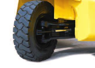 Hyster H360HD-EC4 Standard Features and Equipment Steer Axle Wide steer axle provides optimum stability.