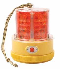 360 LED beacon in yellow or red 24 ultra bright LED s 60 triple flashes per minute Includes optional use photocell that automatically turns lamp off during day and on