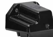 greater visibility Material: Polycarbonate Finish: Gray License Lamp Mounting Bracket 43962 - Black Features a snap-fit