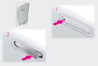 After using the mechanical key, store it in the electronic key.
