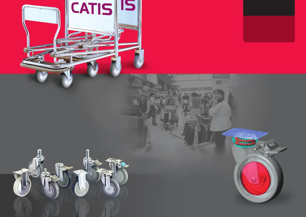 Standard Castors A standard castor comes with various choices of mounting parts, wheel selections and braking methods making it a highly versatile component for your mobile institutional equipments.