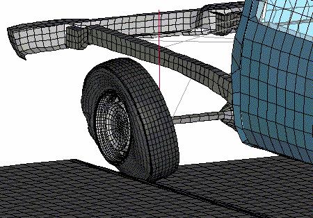 a tire debedding with the new tire model.