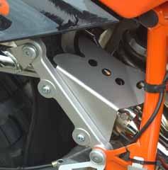 370-0150 KTM Super Enduro Gear Guard For anyone who would prefer to have an aluminium guard rather than the standard combined frame and gear guard, help is at hand.