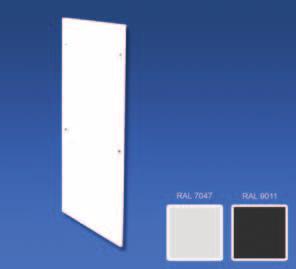 7 Side panel Side panels Side panels are manufactured blank. Square 6 locks ensure that the side panel can be removed quickly. A side plinth is necessary when mounting a side panel.