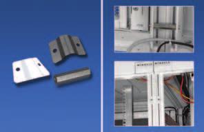 MFE0050 What s in the box: 1 set contains 2 clamps Baying kit The baying kit is used to connect two cabinets. Different combinations of internal baying bushes and external baying plates are available.