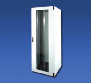 Minkels LANRack Pre-assembled cabinets Rack - stand alone The stand alone rack is 800 mm wide, 800 mm deep and 42 HE high. The rack exists of a steel basic frame with leveling feet.