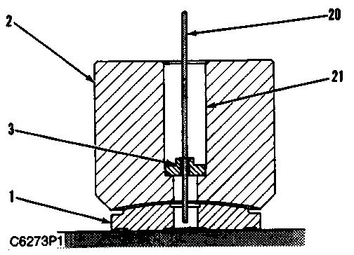 Page 36 of 64 Installation Of Spacer (1) Plate (port). (2) Barrel (cylinder). (3) Spacer. (20) Wire (21) Cylinder.