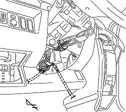 30. Route and secure the V3 harness to the vehicle harness with one medium wire tie below the steering column. (Fig. C 15) 31.