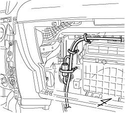 Secure the V3 harness to the vehicle harness with two medium wire ties. (Fig. E 7) 10.