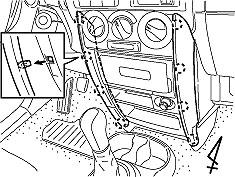 Turn the steering wheel left and right to gain access to the screws. 7. Remove the lower steering column cover. (Fig. A 6) i.