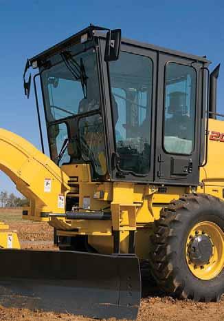 OPERATOR COMFORT AND CONTROL The ergonomically designed G Series cab includes all of the amenities to make your job easier.