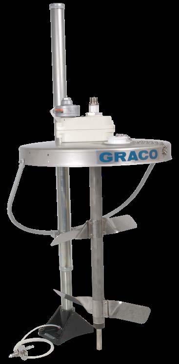 FRP Accessories Heavy Duty Drum Agitator Heavy duty gearbox mixes high viscosity materials Leak-free and oil-less gearbox prevents material contamination Stainless steel agitator and cover for