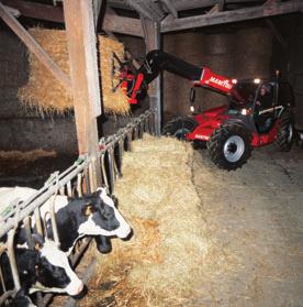 PROVIDING FODDER FOR YOUR LIVESTOCK Bringing bales of forage into stables or loading a baler requires great accuracy and stability.