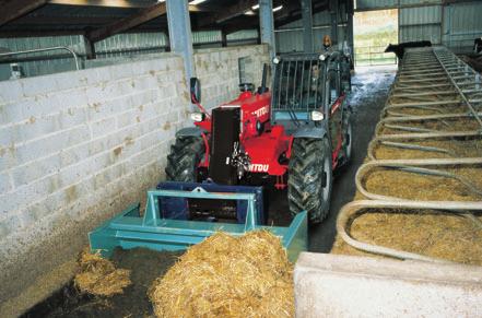 CARE for your animals Power and precision, efficiency by MANITOU. CLEANING YOUR BUILDINGS Cleaning animal housing or sweeping between cubicles are operations that are very demanding.