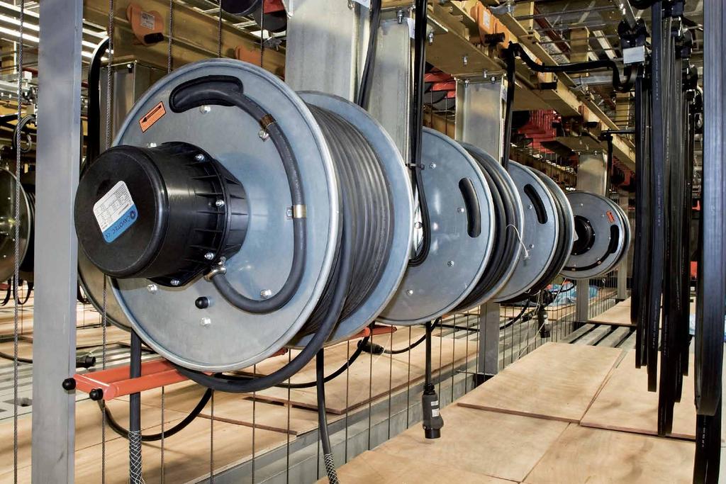 Our spring driven cable reels are used in a wide variety of general industry