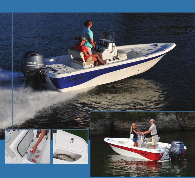 The 1810 and 1910 NauticBay are boats for the serious anglers who want big time features in a smaller horsepower package.