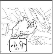 8. Insert fingers into the opening of the tilt leveler of