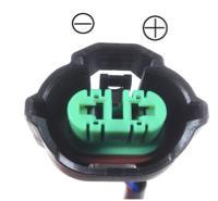Pin2 is positive Picture 6: Factory Fog Light harness. Pin 1: Negative Pin 2: Positive Picture 6A 9.