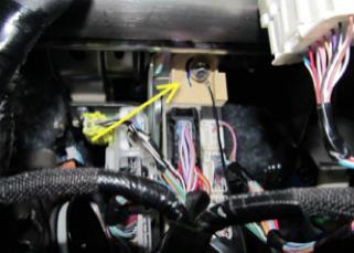 Connect the driver box to the wire harness (make sure wire colors are aligned). 31. Using a 14 wire tie, secure the driver box to left side of lowered dash panel (pic. 22).