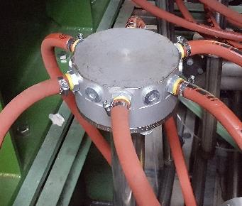 Figure 3: Secondary Air System In total, eight flanges with a diameter of DN 50 are placed at the upper and bottom half of each tank, allowing a maximum of eight extraction pipes.