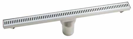 channel drains Stainless Steel Shower Channel with Standard Grating Insert Stainless Steel Grade 304 Vertical Outlet Dia.