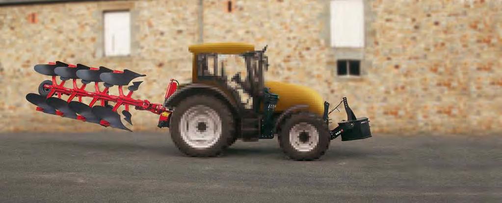 Maximum versatility for your tractor Unrestricted use of the loader is possible when the front linkage arms are in their folded position, then with the