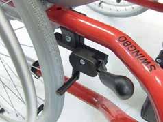 1 Wheel lock (knee lever wheel locks, mounted on the frame) Press the brake lever below to lock the wheel lock (23).