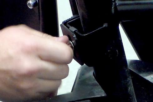 Secure lower B-pillar bracket Install the clip nut (a) between the B-pillar bracket