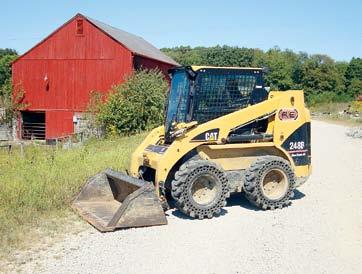 enclosed ROPS cab, air conditioning, and 23.5R25 tires. In good condition with good tires.