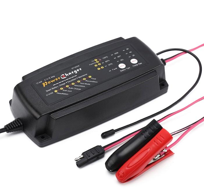 7 Stage Automatic Smart Battery Charger Desulphuration& Maintainer (FOR CHARGING 12V / 24V AGM,