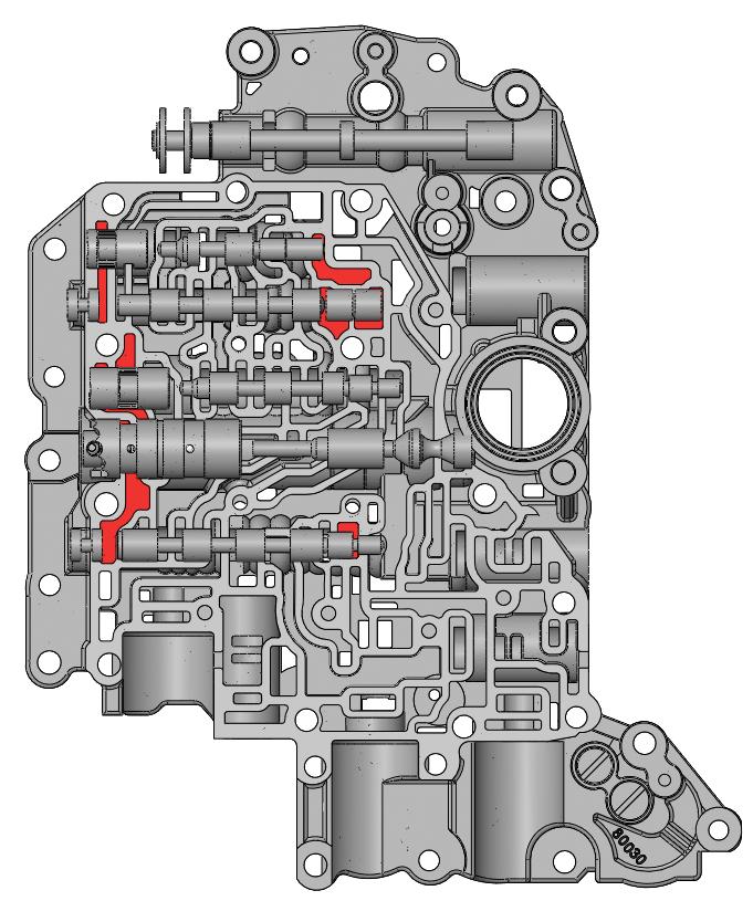 TIME TESTED INDUSTRY TRUSTED TOYOTA/LEXUS U5E, U5F, U50E ZIP KIT Critical Wear Areas & Vacuum Test Locations NOTE: OE valves are shown in rest position and should be tested in rest position unless